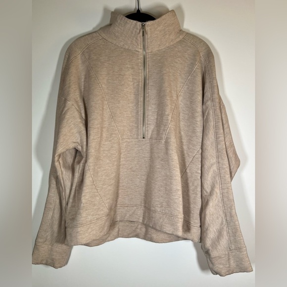 Haven Well Within oatmeal tan 1/2 zip trail sweatshirt brushed inside soft sz XL - Picture 1 of 7